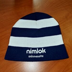 nimlok Minnesota Embroidered Striped Knit Skull Beanie Unisex OS